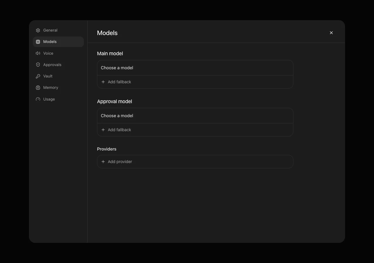 Configurações de modelos no Preá.